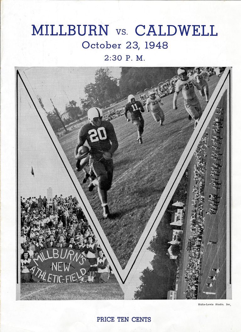          Football: Millburn vs. Caldwell Program, 1948 picture number 1
   