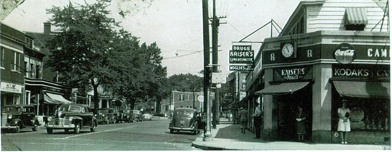          Millburn Avenue at Main Street, Kaiser's Drugs, 1940s picture number 1
   