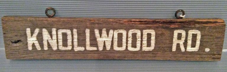          Knollwood Road Wood Street Sign picture number 1
   