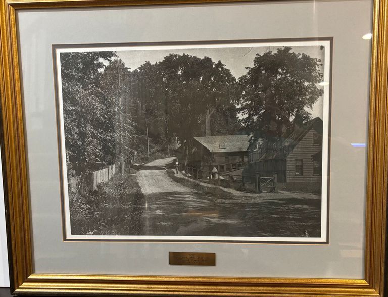         Diamond Paper Mill: Framed Photograph of Man Riding Bike on Brookside Road near Diamond Paper Mill, c. 1890-1900 picture number 1
   