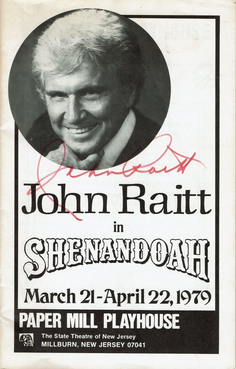         Paper Mill Playhouse Playbill Program: Shenandoah (autographed by John Raitt), 1979 picture number 1
   