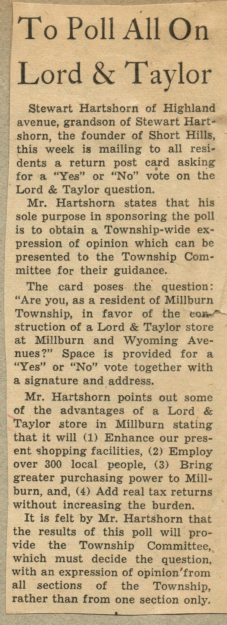          Hartshorn: Lord & Taylor Poll Articles, 1946 picture number 1
   