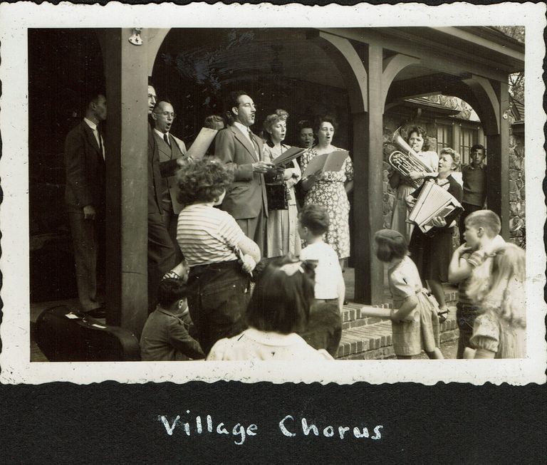          Millburn Art Center 1945 Scrapbook: Village Chorus Performance at the Village Festival, 1945 picture number 1
   