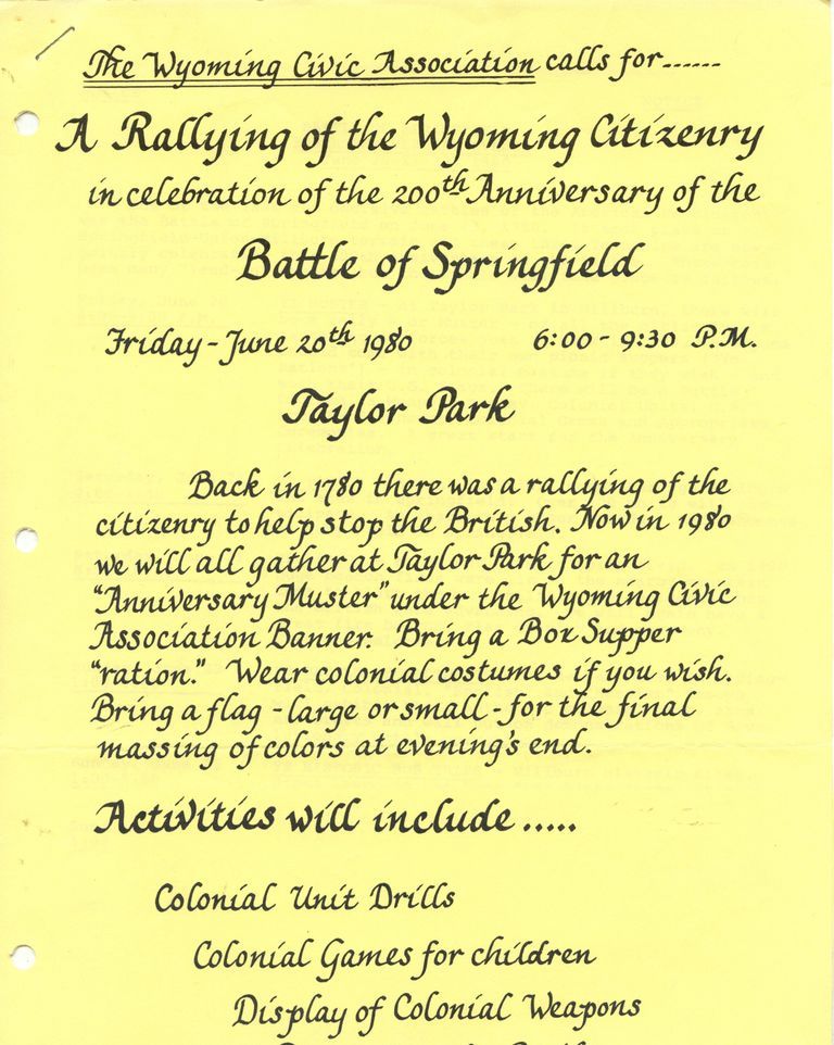          Battle of Springfield: Wyoming Citizenry Bicentennial Celebration, 1980 picture number 1
   