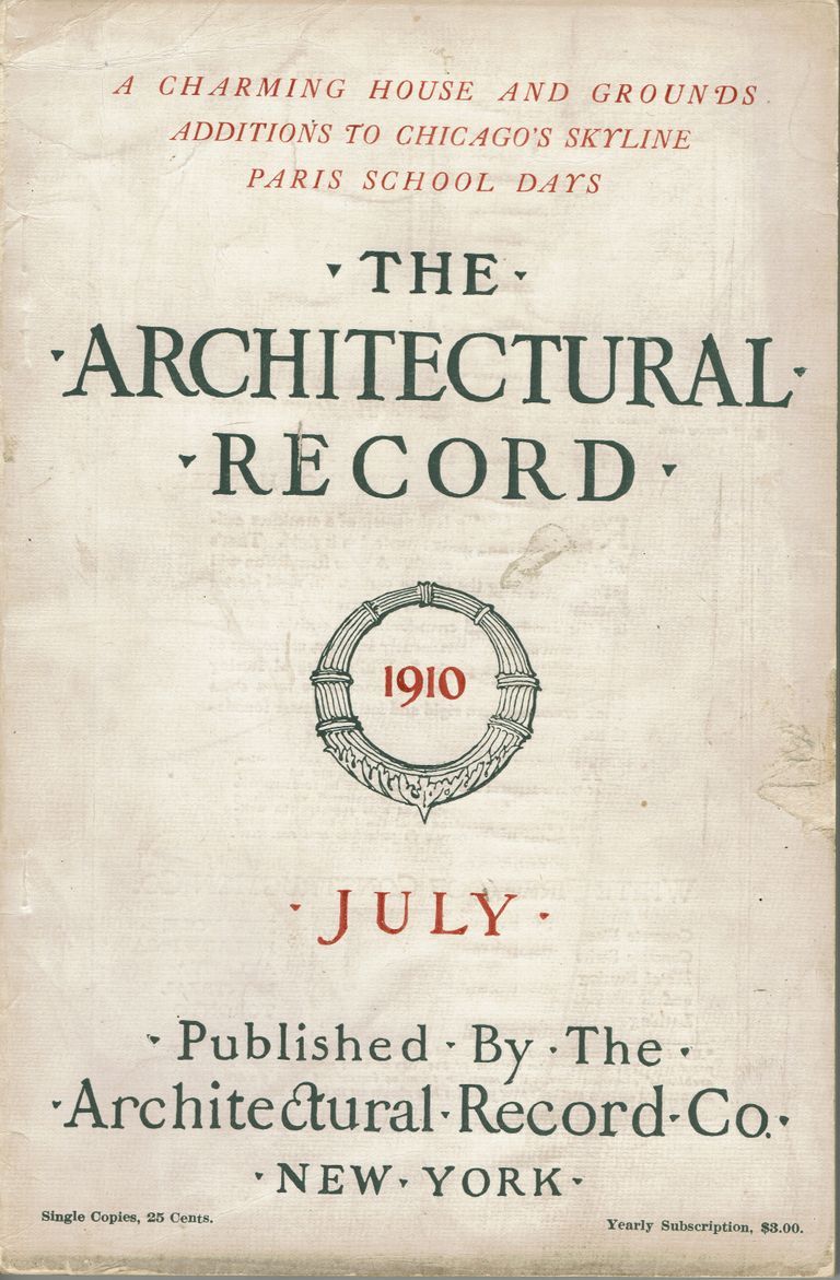          Architectural Record, July 1910 picture number 1
   