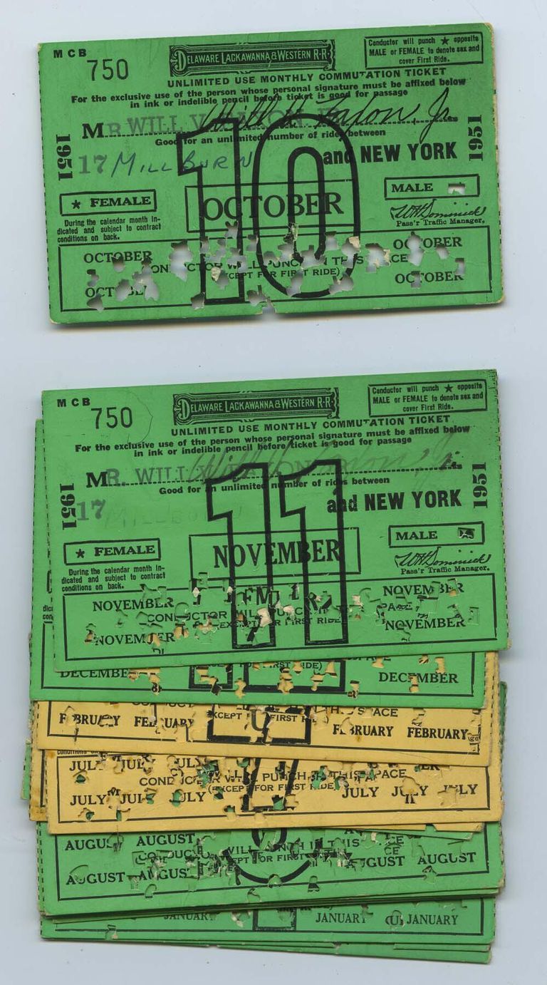          Faxon: William Faxon Delaware, Lackawanna & Western Commuter Tickets, 1951-1955 picture number 1
   
