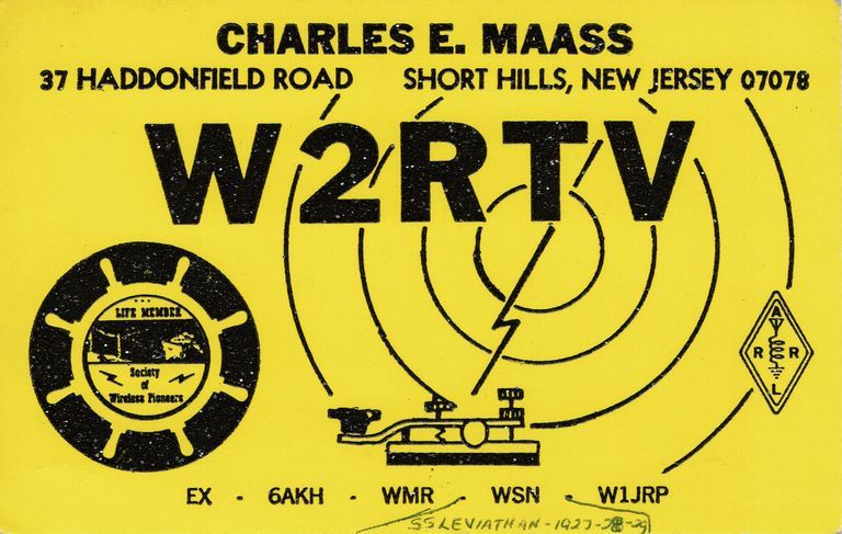          Radio: Charles Maas W2RTV Ham Radio Postcard, 1970s picture number 1
   