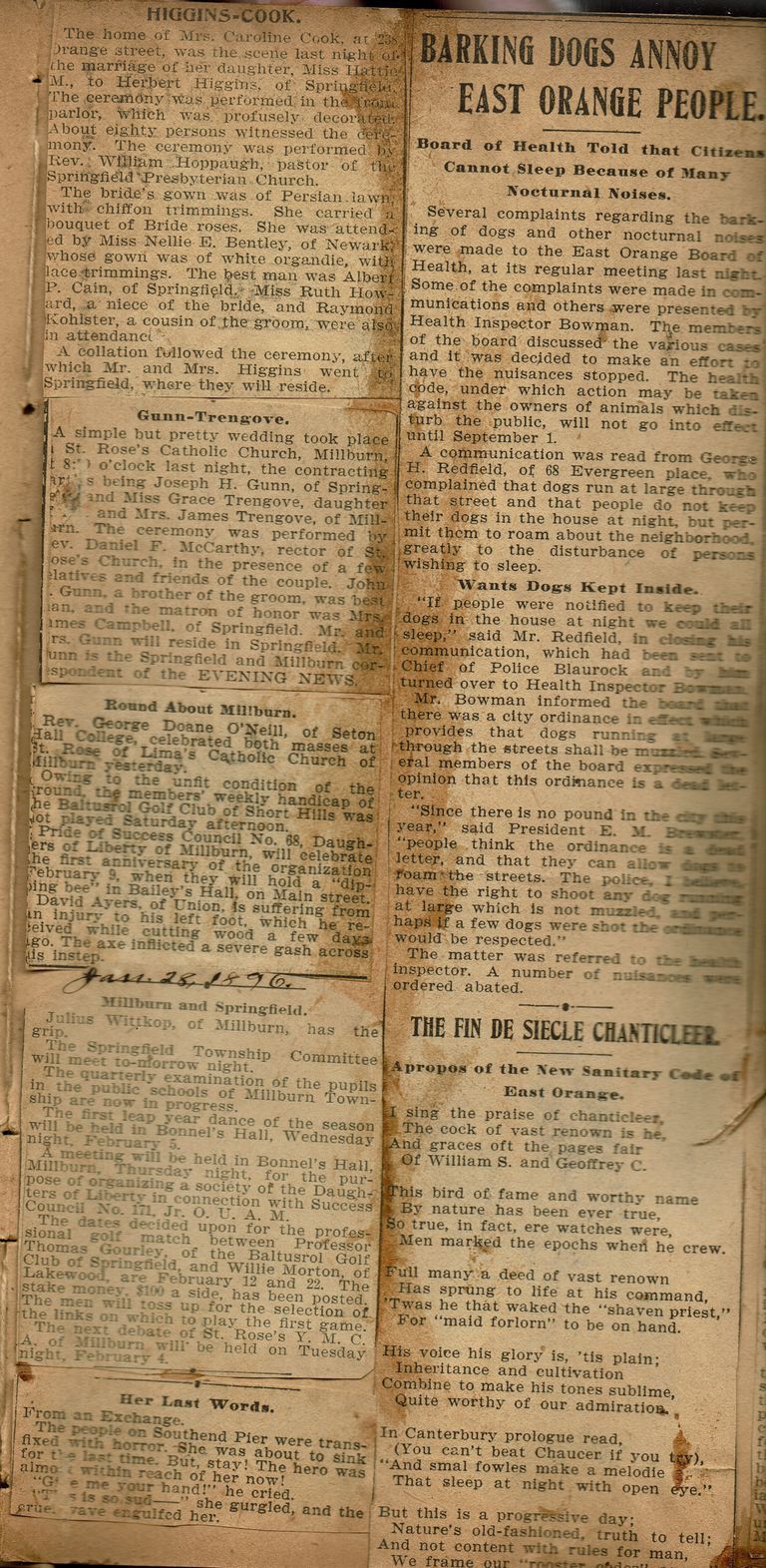          Flanagan Scrapbook: Meetings at Bonnel's Hall, Leap Year Dance, Baltusrol Golf Match, 1896 picture number 1
   