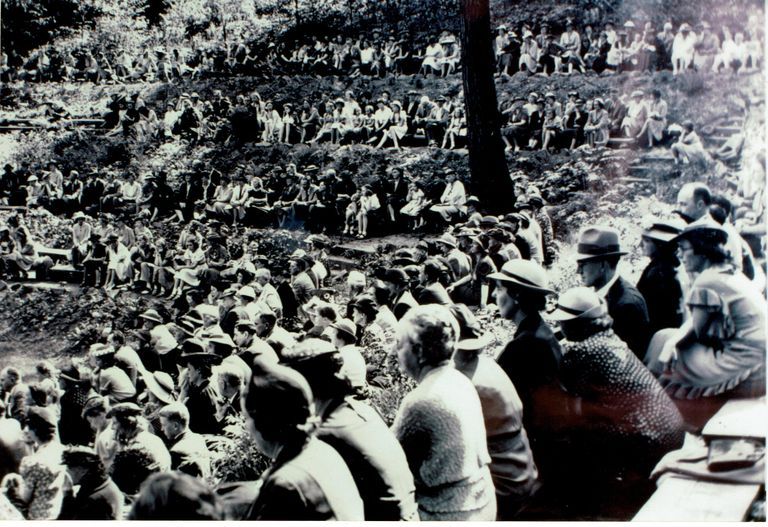          Arboretum: Cora Hartshorn at the Arboretum Fawn Dell, 1938 picture number 1
   