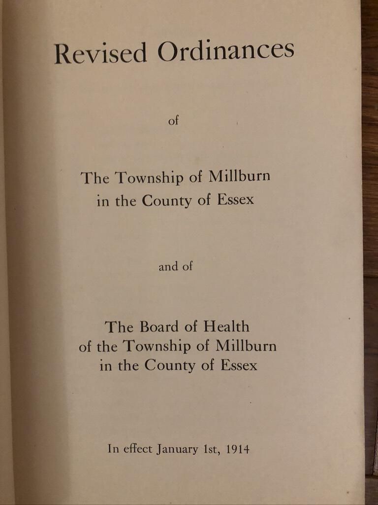          Revised Ordinances of the Township of Millburn in the County of Essex, 1914 picture number 1
   