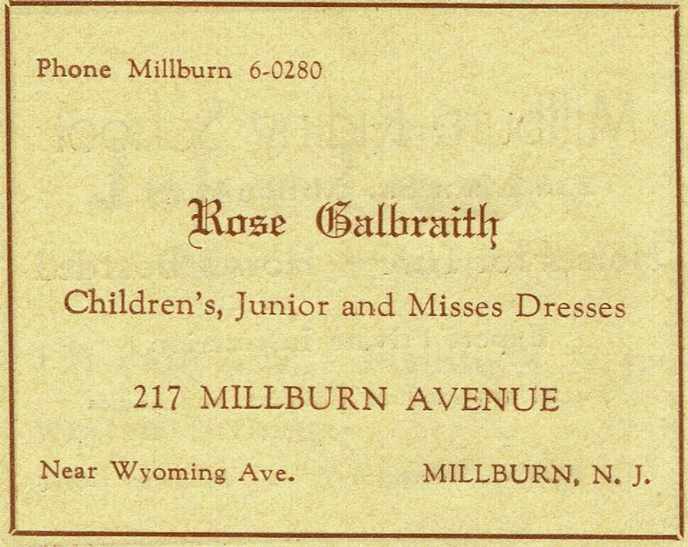          Rose Galbraith Clothing Store Advertisement, 1939 picture number 1
   