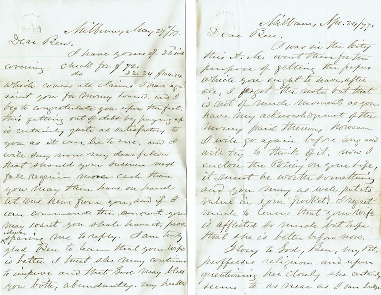          Brison Business Affairs Letters, 1877 picture number 1
   