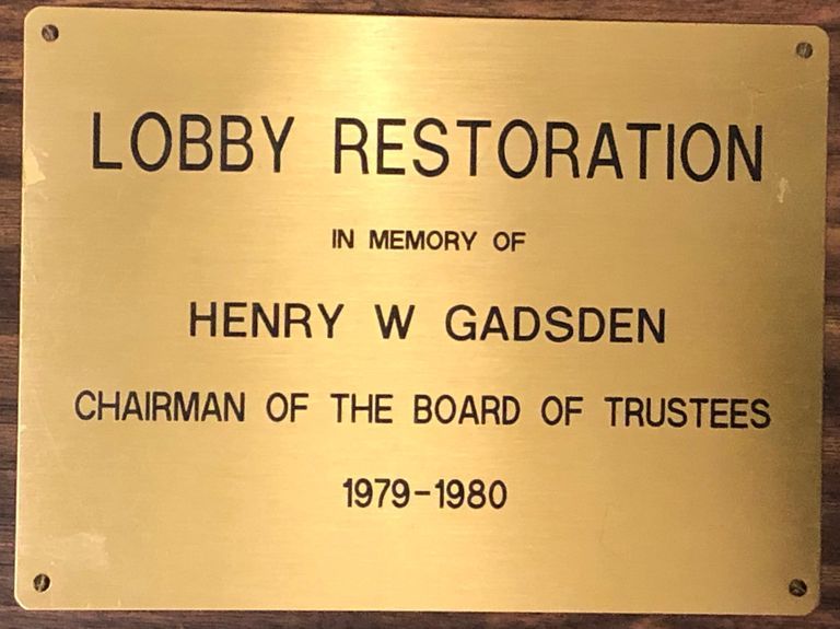          Paper Mill Playhouse: Henry Gadson Lobby Restoration Plaque picture number 1
   