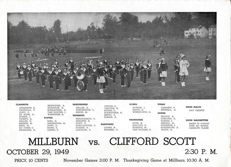          Football: Millburn vs. Clifford Scott Program, 1949 picture number 1
   