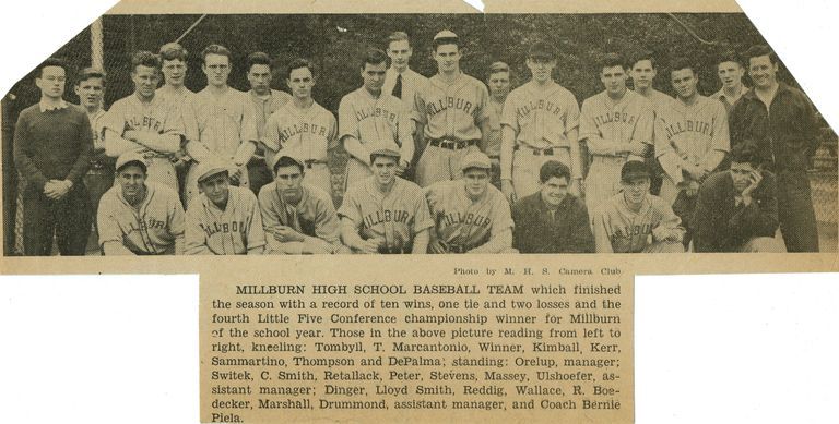          Millburn High School Baseball Team, c. 1939 picture number 1
   