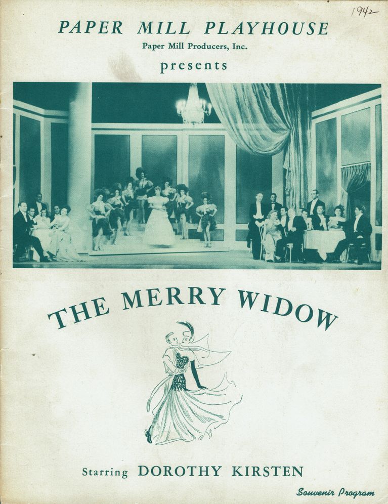          Merry Widow, 1942 Paper Mill Playhouse Souvenir Program picture number 1
   
