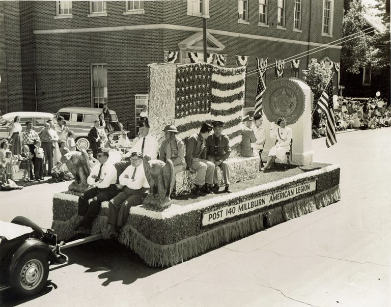          Millburn Centennial Parade: Post 140 Millburn American Legion Float, 1957 picture number 1
   