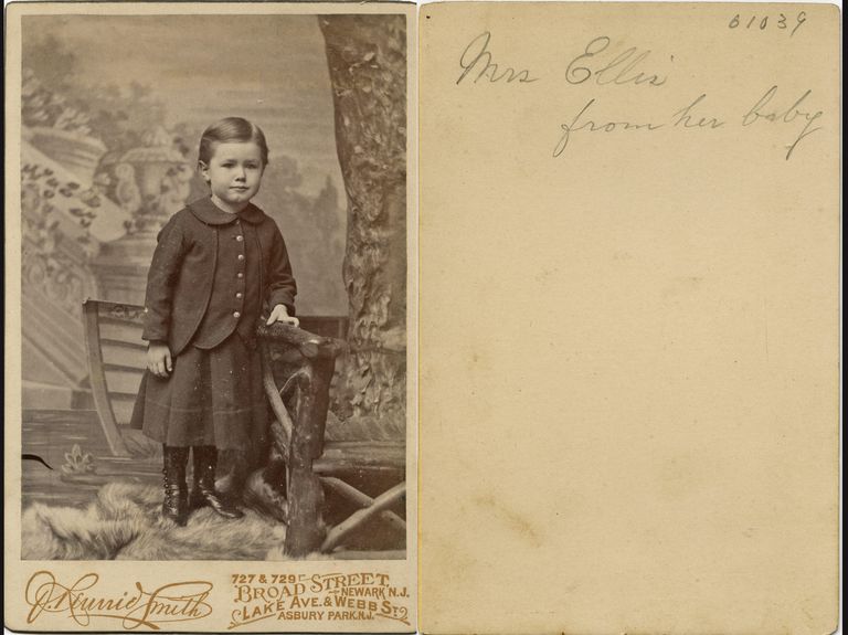          Mrs.Ellis From Her Baby, B&W Carte de Visite Photograph picture number 1
   