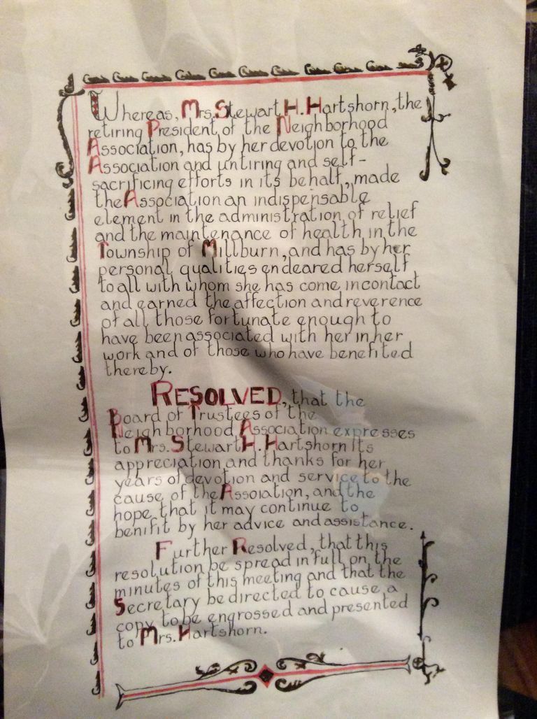          Mrs. Hartshorn Citation - Date Unkown
   