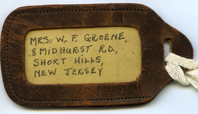          Groene: Mrs. W.F. Groene Leather Luggage Tag picture number 1
   