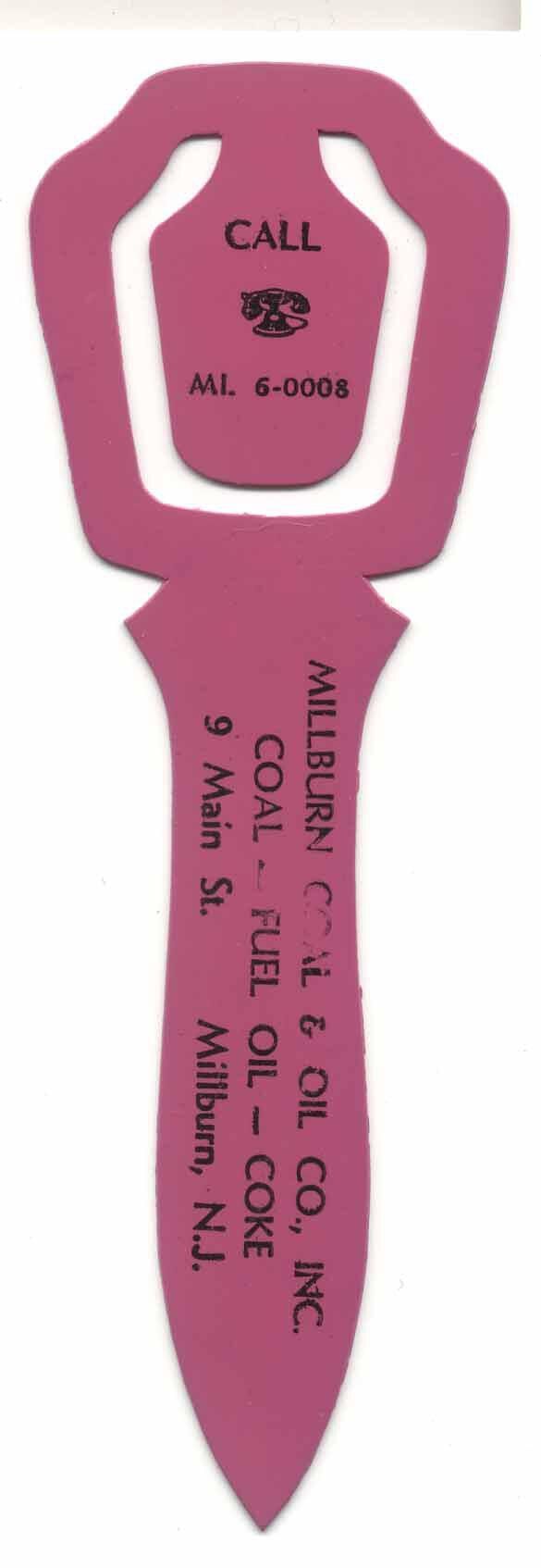          Millburn Coal and Oil Company Bookmark, 1950s picture number 1
   