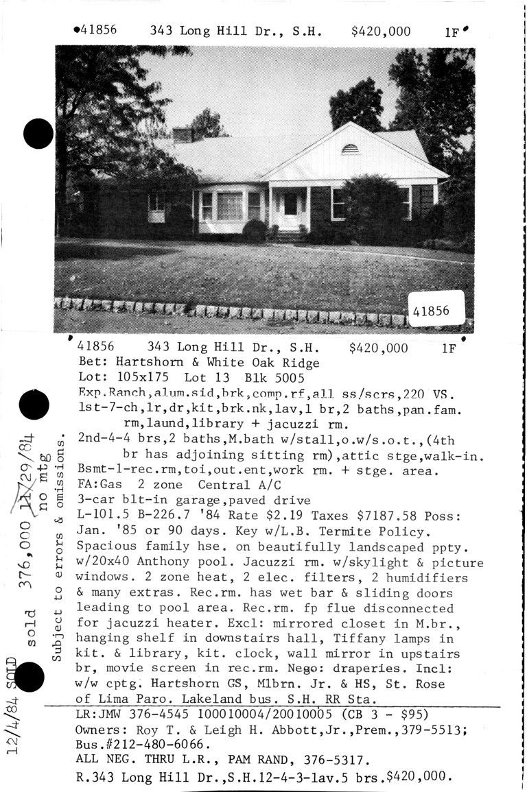          343 LONG HILL DRIVE picture number 1
   