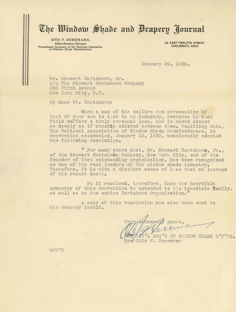          Hartshorn: Window Shade and Drapery Journal Resolution, 1930 picture number 1
   