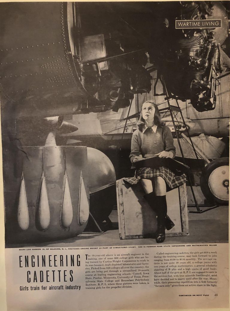          Hansen: Mary Louise Hansen Engineering Cadette, Life Magazine, 1943 picture number 1
   