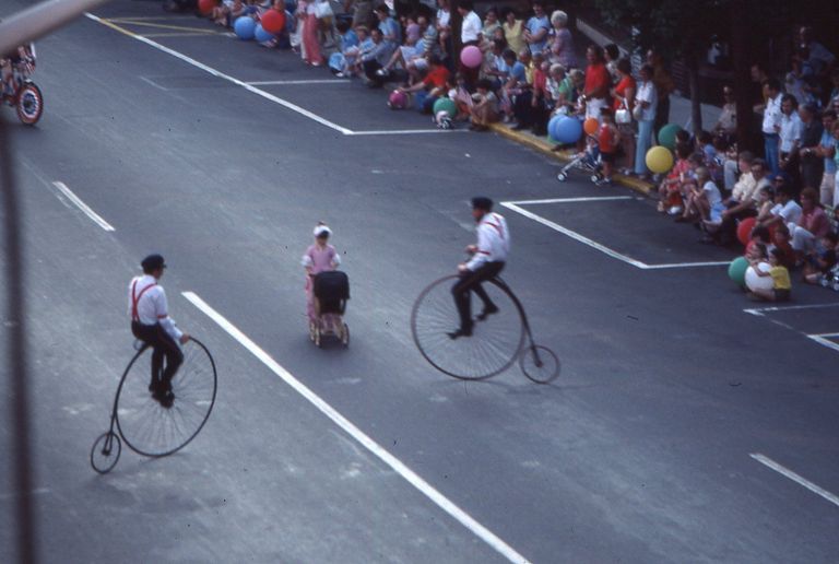          July 4: Hi-Wheel Riders in American Bicentennial Parade, 1976 picture number 1
   