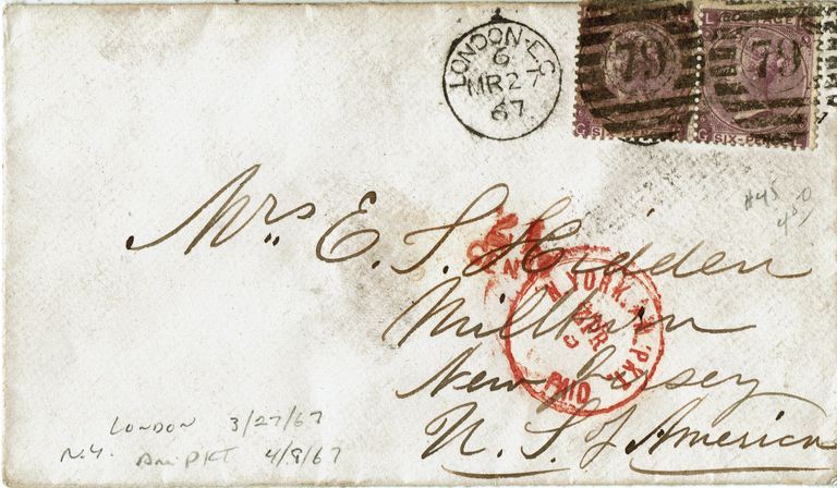          Hedden: Mrs. E. J. Hedden Envelope, 1867 picture number 1
   