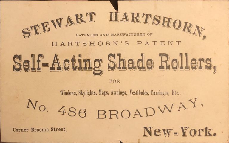          Hartshorn: Self-Acting Shade Rollers Advertising Card picture number 1
   