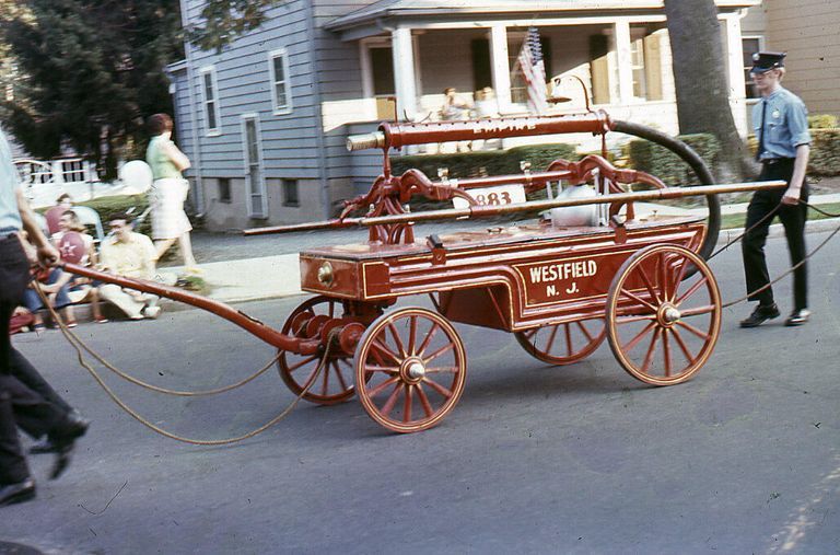          July 4: Westfield Fire Dept. Wagon at American Bicentennial Parade, 1976 picture number 1
   