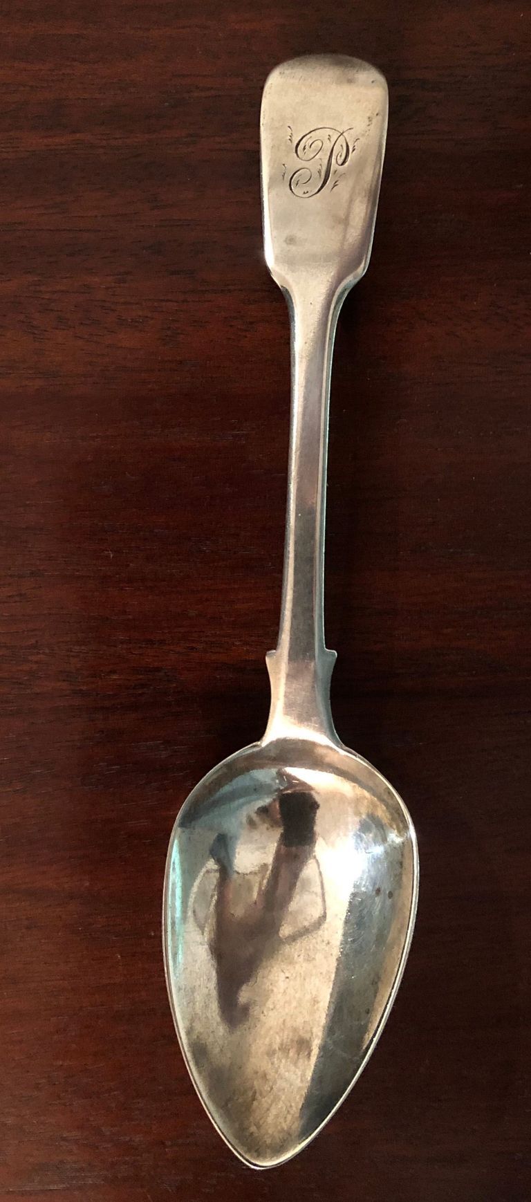          Caparn: Silver Dessert Spoon as seen in the Shackelton Photograph of Table Set for Christmas Dinner, 1902 picture number 1
   