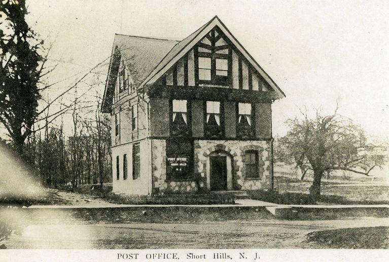          B&W Photographic Post Card of the Short Hills Post Office; 2 copies, one postally used, postmark 1927
   