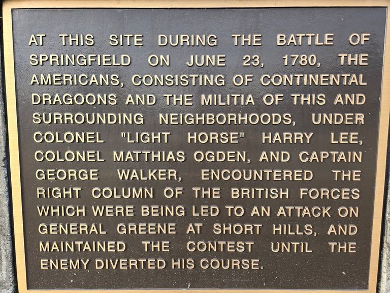          Battle of Springfield: Vauxhall Bridge Plaque commemorating the Battle of Springfield, 1780 picture number 1
   