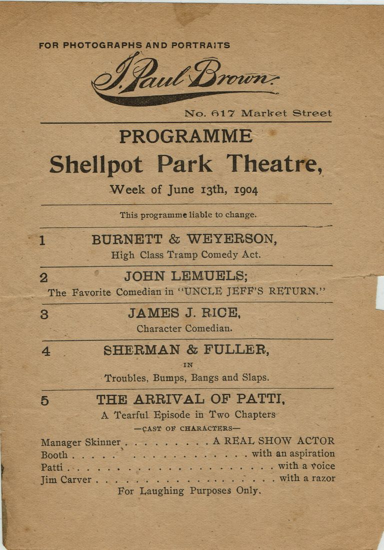          Flanagan: Shellpot Park Theatre Program, 1904 picture number 1
   
