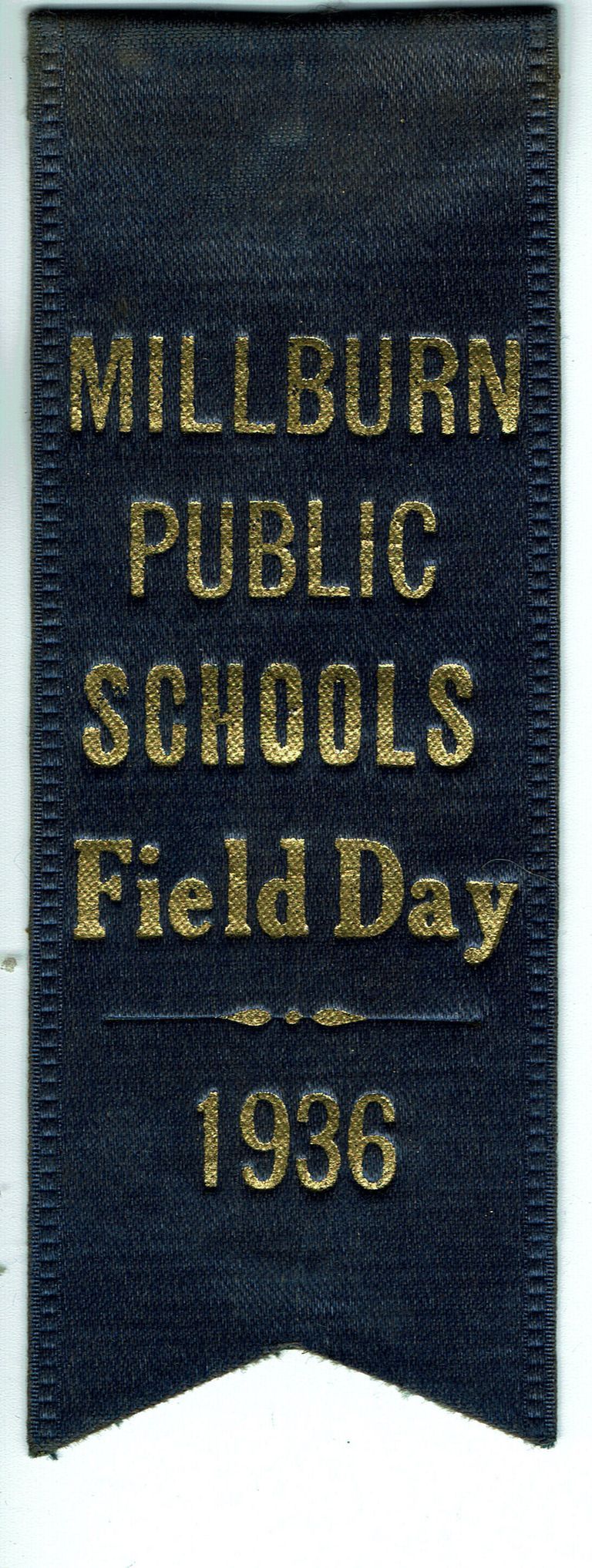          Millburn Public Schools Field Day, 1936; Label on verso reads: F. Gallitelli First 440 yards
   