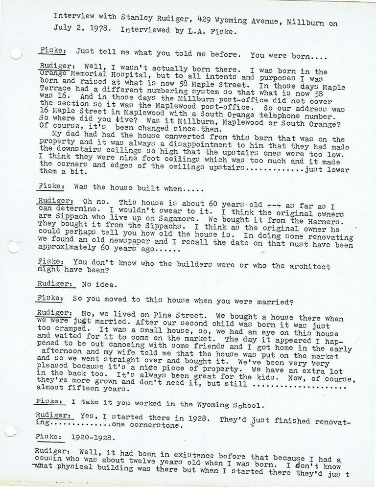          Oral History: Rudiger, Stanley, July 2, 1978 picture number 1
   