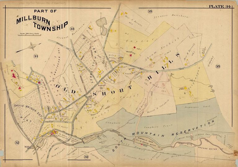          Map: Mueller's Atlas Map of Old Short Hills Section of Millburn, 1906 picture number 1
   