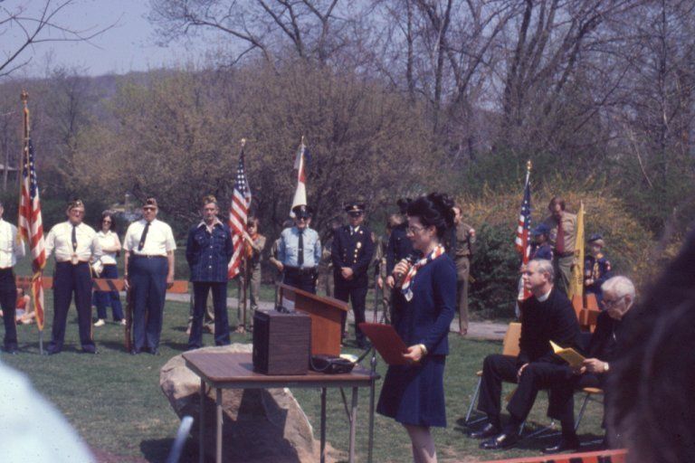          Bicentennial: Gloria Patrizio Speaking at July 4th Festivities, 1976 picture number 1
   