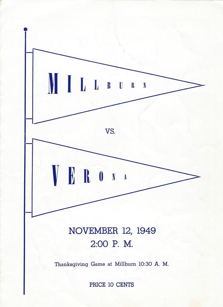          Football: Millburn vs. Verona Program, 1949 picture number 1
   