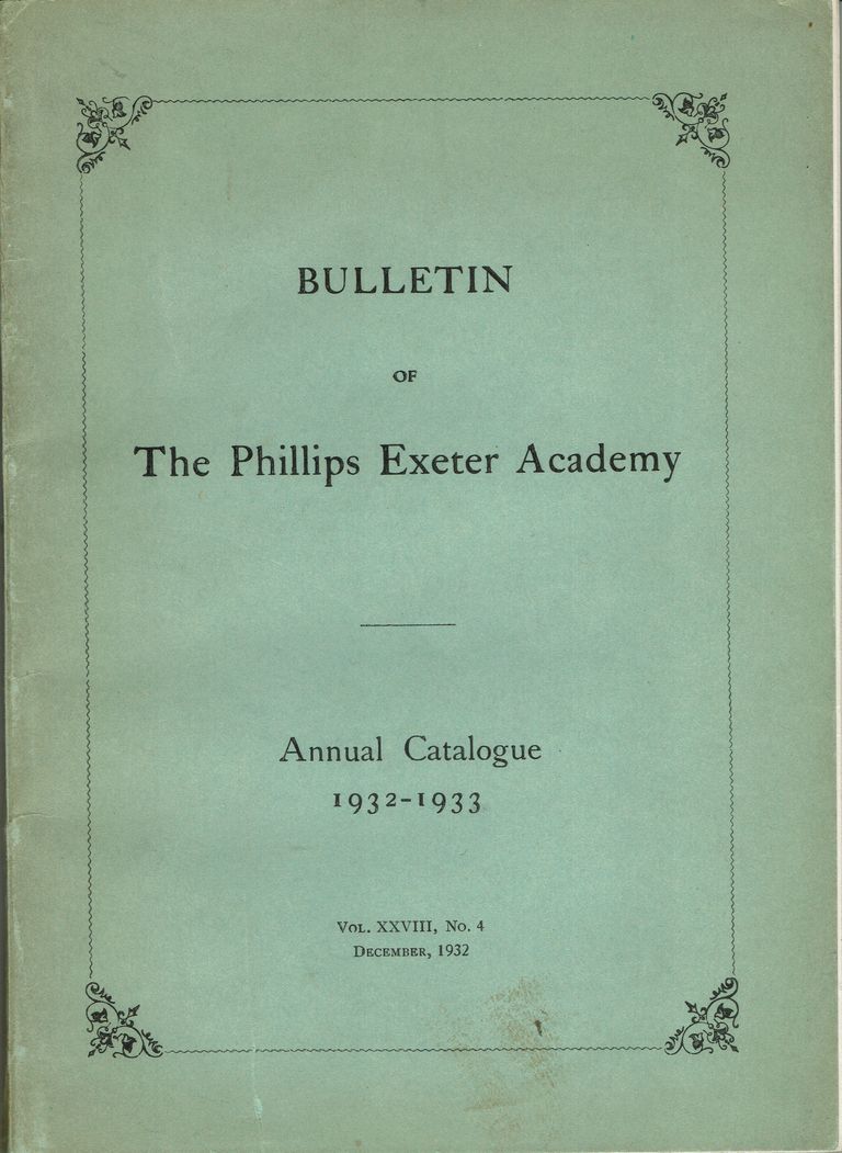          Hartshorn: Phillips Exeter Academy Bulletin, 1932-3 picture number 1
   