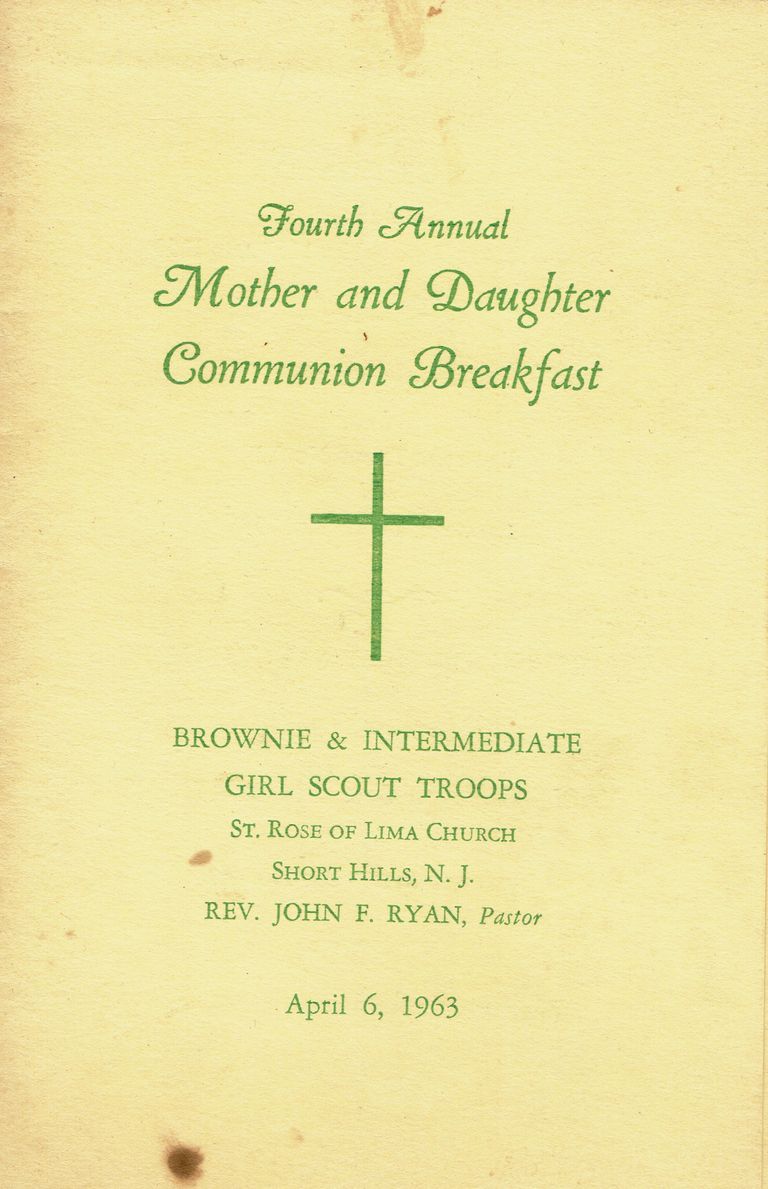          Scouts: Mother Daughter Communion Breakfast Program, 1963 picture number 1
   