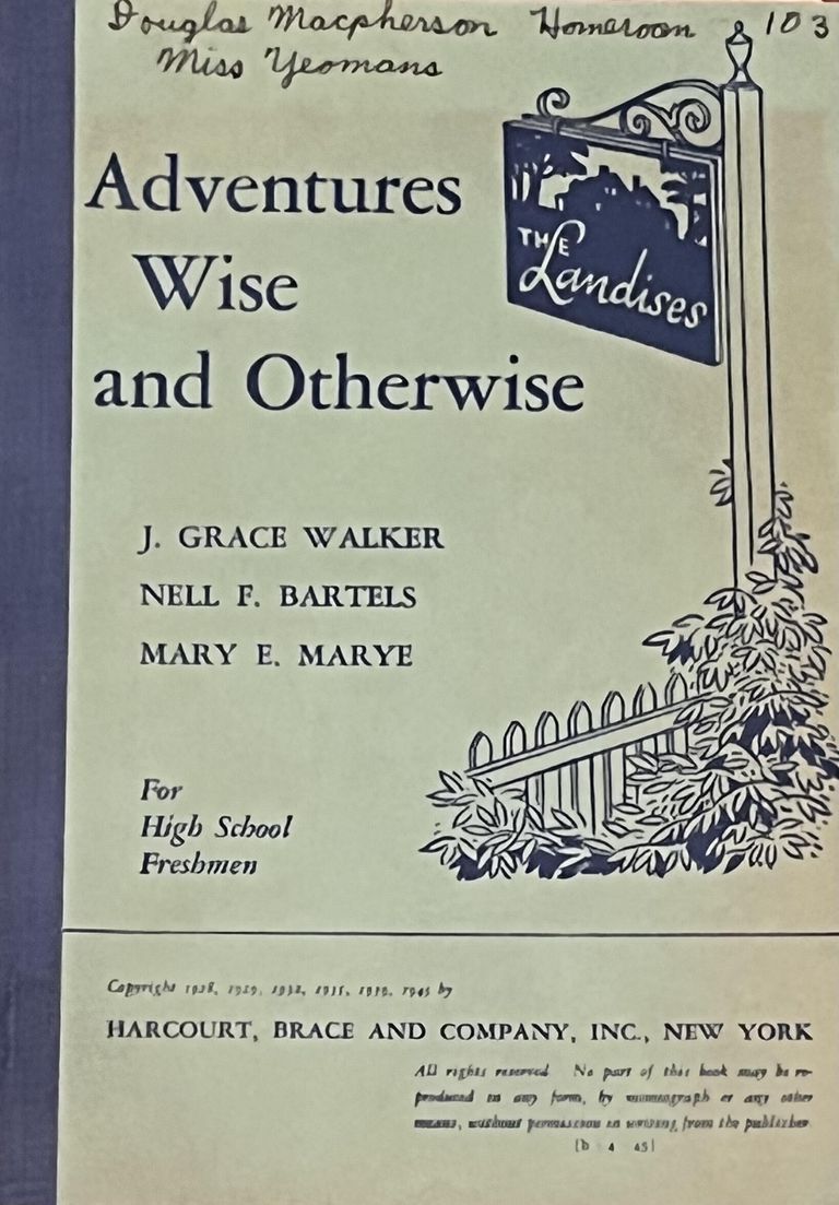         Macpherson: Adventures Wise and Otherwise High School English Book, 1945 picture number 1
   