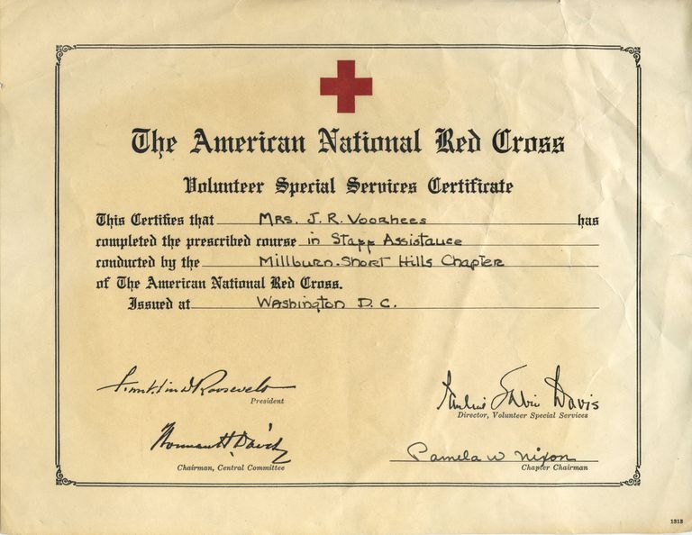          Red Cross: Volunteer Special Services Certificate picture number 1
   