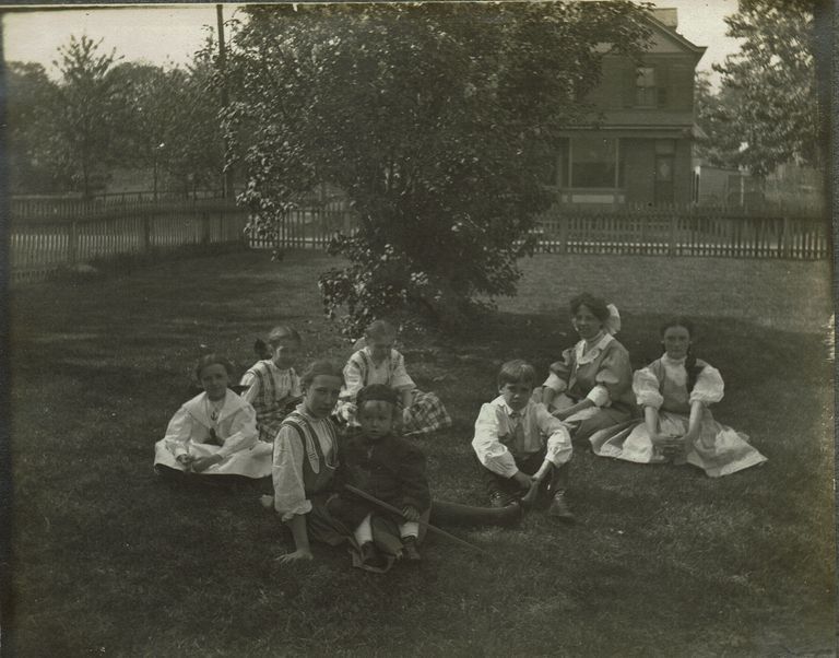          Marshall-Schmidt Album: Margaret Marshall and Children Seated on Lawn picture number 1
   