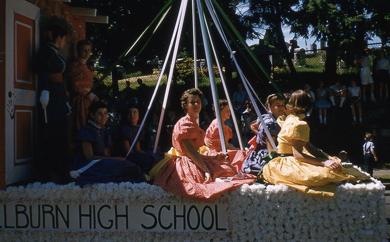          Centennial Parade: Millburn High School Float, 1957 picture number 1
   