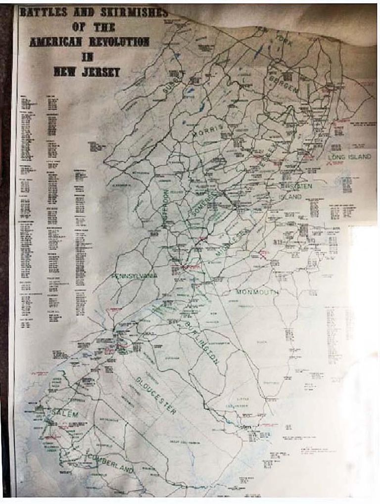          Map: Battles and Skirmishes of the American Revolution in New Jersey Map picture number 1
   