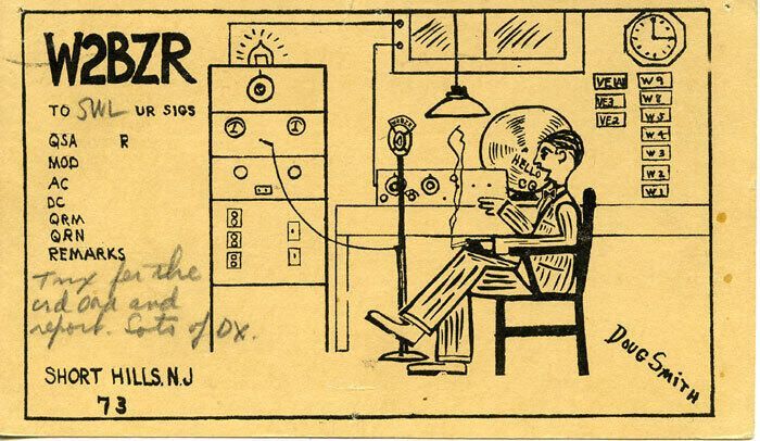          Radio: Douglas A. Smith W2BZR Ham Radio Operator Postcard picture number 1
   
