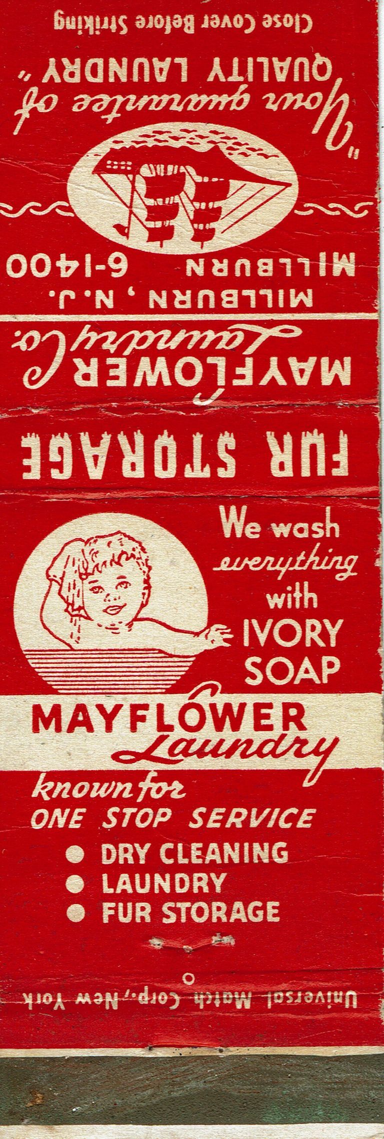          Mayflower Laundry: Matchbook Cover picture number 1
   